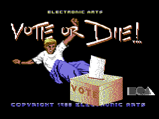 Vote Or Die: edited screenshot of the Skate or Die title screen
